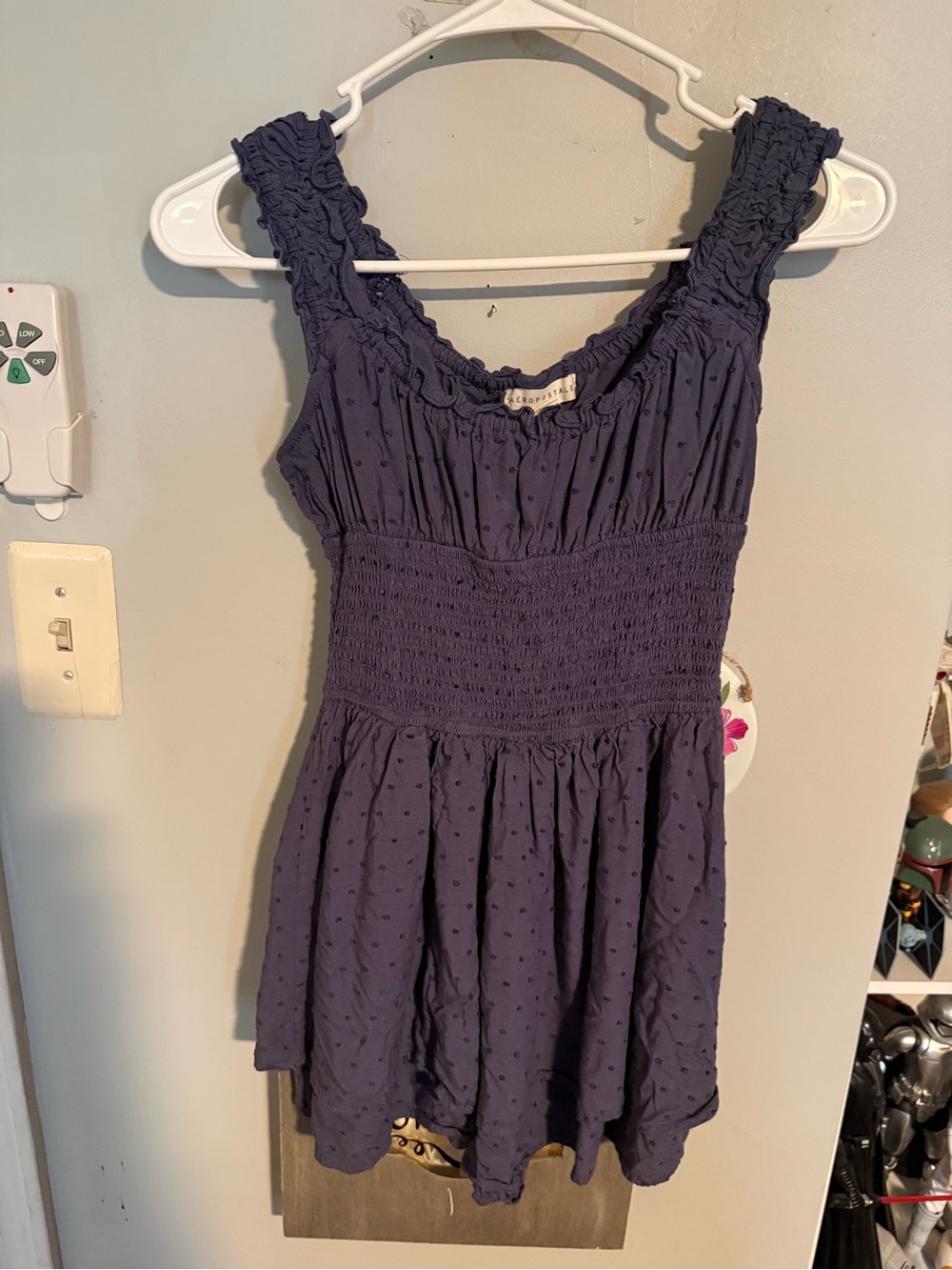 Aeropostale Navy Smocked Tank Top Dress